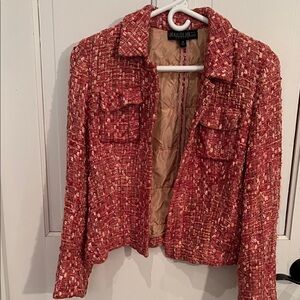 Lafayette 148 New York pink boucle tweed blazer